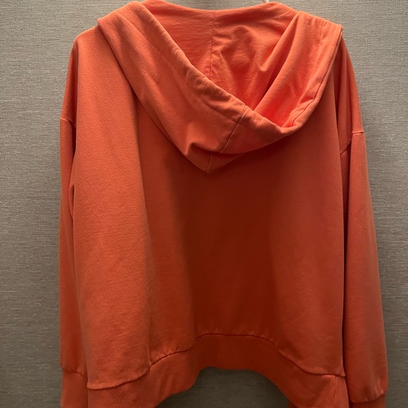 orange zip up sweater - Picture 2 of 4
